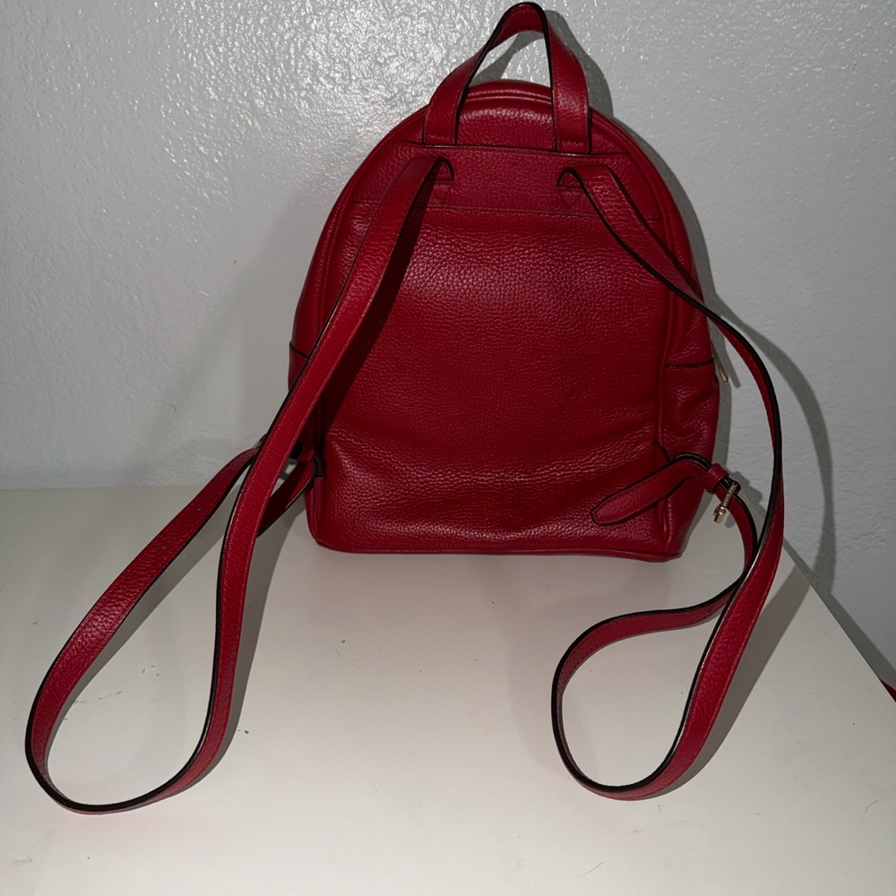 Michael Kors Vibrant Pebble Red Backpack - Picture 2 of 5